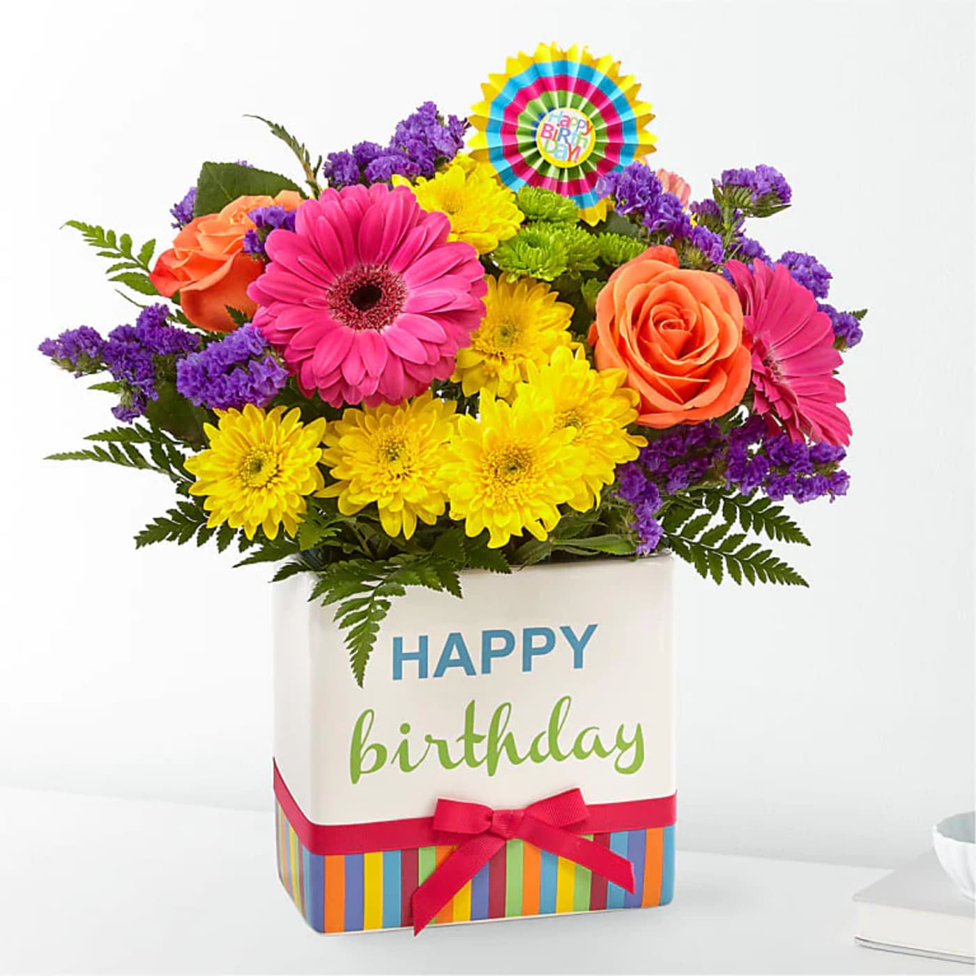 Birthday Brights Bouquet, Mixed Seasonal Blooms, flower delivery Nairobi by Upendo Blooms