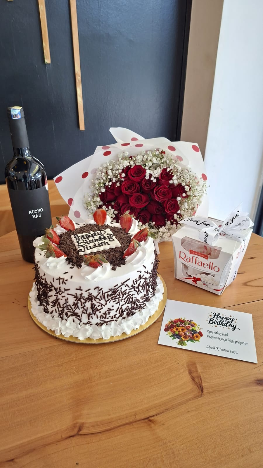 Birthday Package, Flowers, Cake and Gifts, flower delivery Nairobi by Upendo Blooms