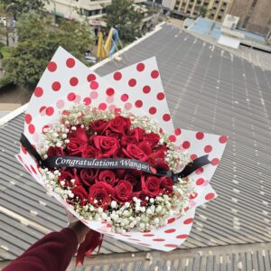 Congratulations Bouquet, Bright Mixed Blooms, flower delivery Nairobi by Upendo Blooms