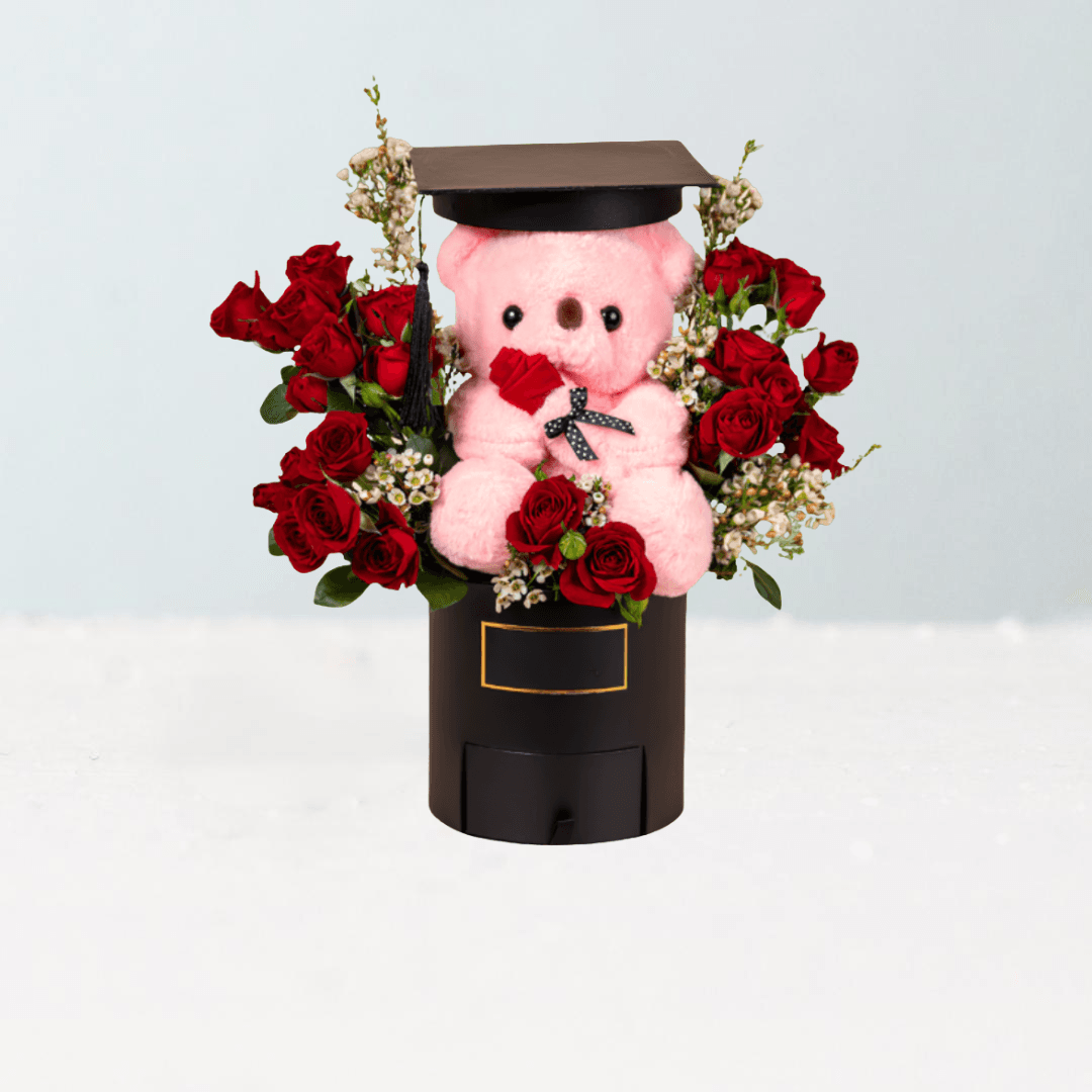 Graduate's Bloom Box & Chocolates, flower delivery Nairobi by Upendo Blooms