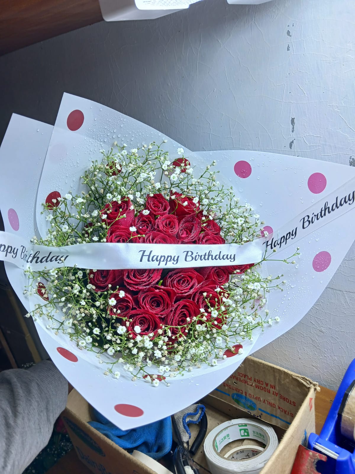 Happy Birthday Bouquet, Mixed Blooms, flower delivery Nairobi by Upendo Blooms
