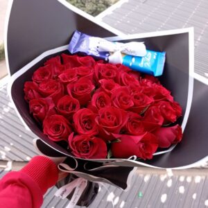 Love Combo, Red Roses and Chocolate, flower delivery Nairobi by Upendo Blooms