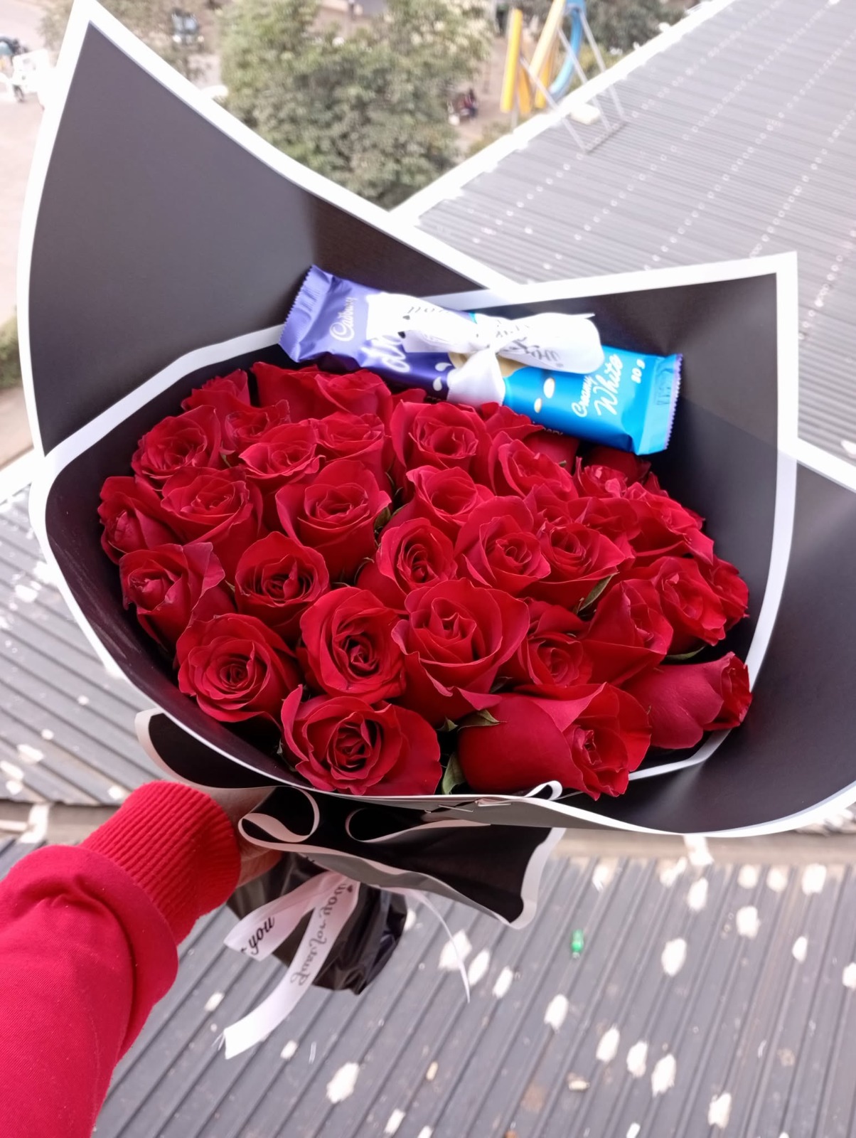 Love Combo, Red Roses and Chocolate, flower delivery Nairobi by Upendo Blooms