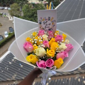 Mixed Roses Bouquet, flower delivery Nairobi by Upendo Blooms