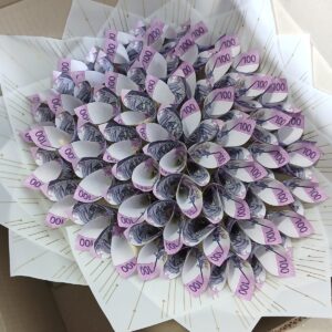 Money Bouquet, KSh 5,500 Cash Arranged in Flowers, flower delivery Nairobi by Upendo Blooms