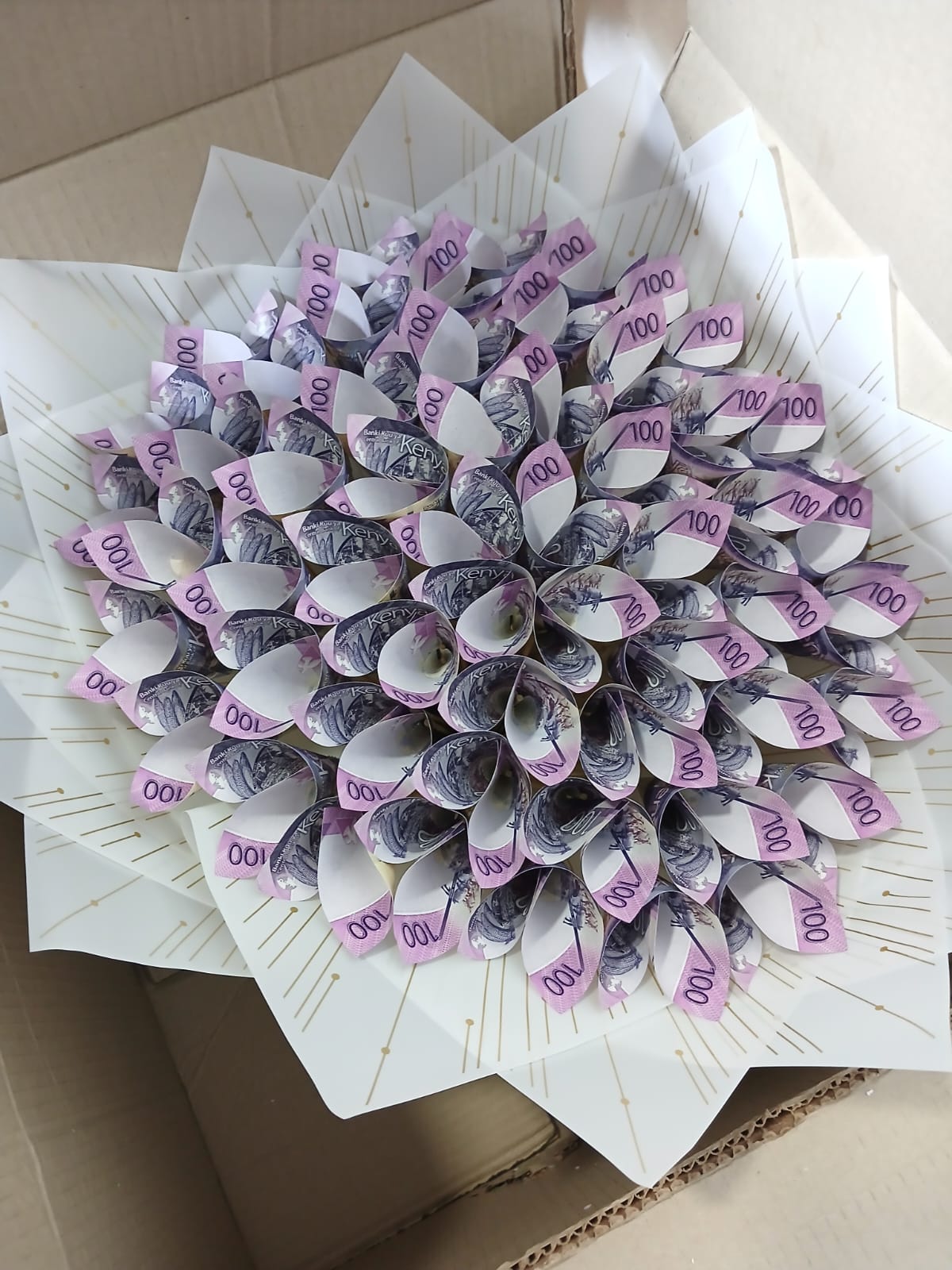 Money Bouquet, KSh 5,500 Cash Arranged in Flowers, flower delivery Nairobi by Upendo Blooms
