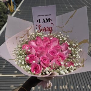 Pink Roses Bouquet, KSh 1,800, flower delivery Nairobi by Upendo Blooms