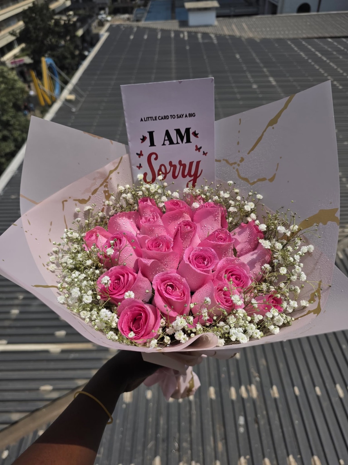 Pink Roses Bouquet, KSh 1,800, flower delivery Nairobi by Upendo Blooms