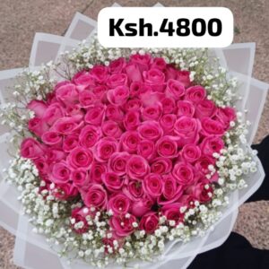 Pink Roses Bouquet, KSh 4,800, flower delivery Nairobi by Upendo Blooms