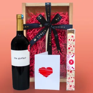 Red Wine, Gift Boxed, flower delivery Nairobi by Upendo Blooms