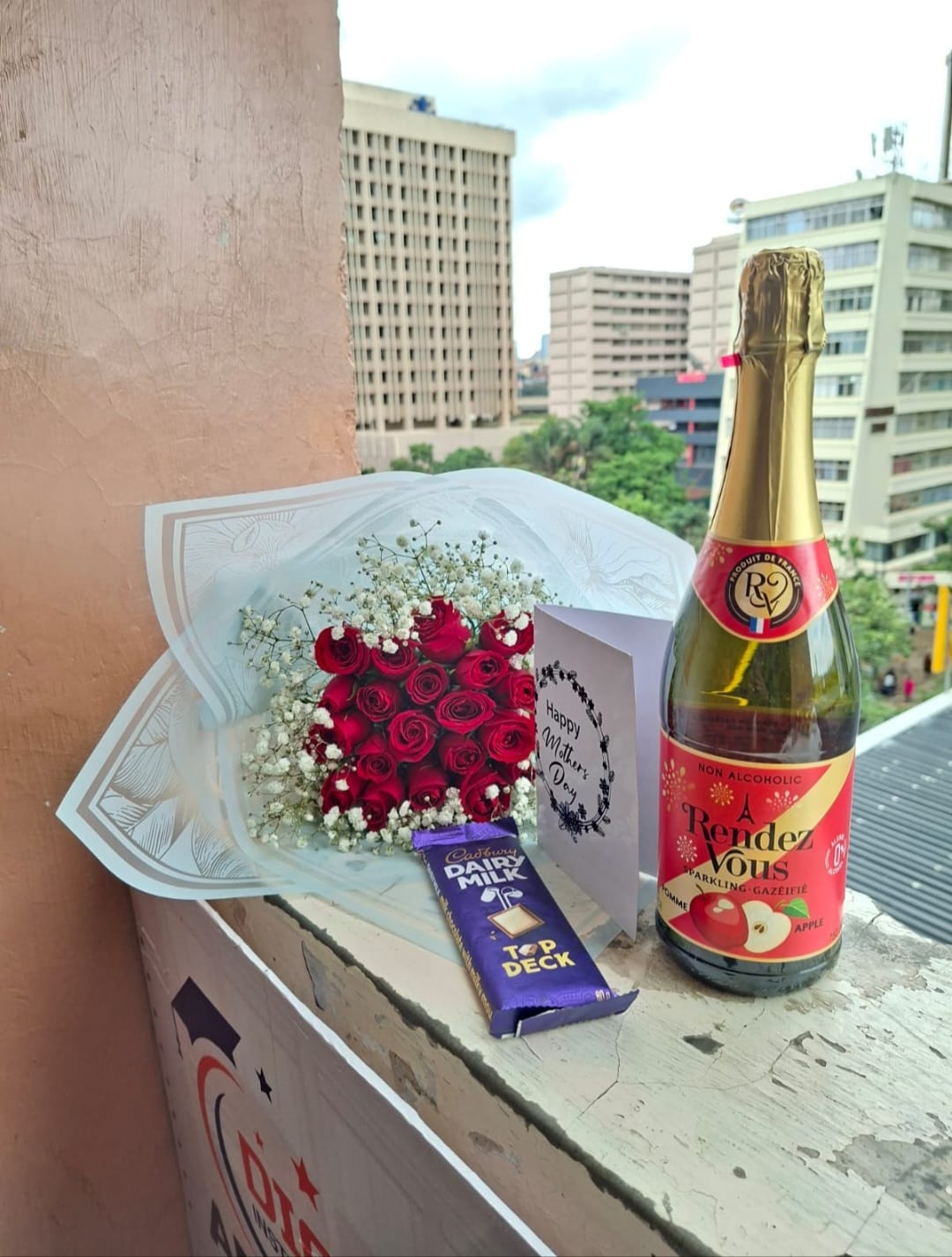 Romantic Bouquet, Red Roses Hand Tied, flower delivery Nairobi by Upendo Blooms
