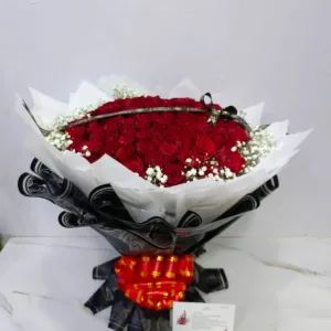 Romantic Red Rose Bouquet, 24 Stems, Nairobi Same Day Delivery, flower delivery Nairobi by Upendo Blooms