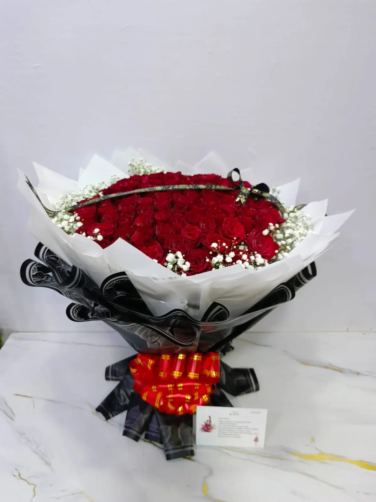 Romantic Red Rose Bouquet, 24 Stems, Nairobi Same Day Delivery, flower delivery Nairobi by Upendo Blooms