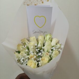 Special For You Bouquet, Cream Roses, flower delivery Nairobi by Upendo Blooms