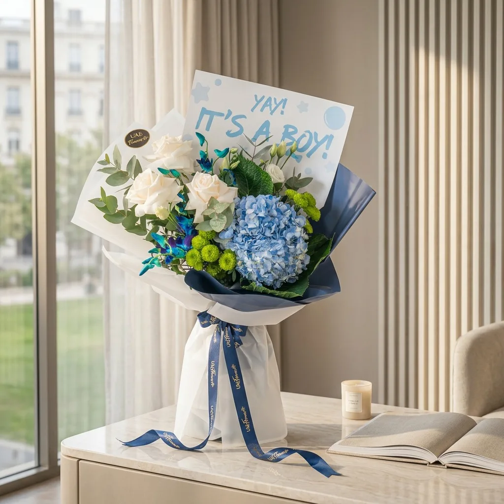 Welcome Little One, Pastel New Baby Bouquet, flower delivery Nairobi by Upendo Blooms